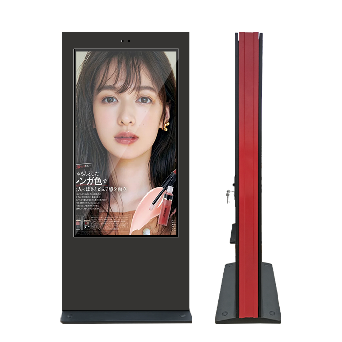 温州市65寸黑色红框户外户外液晶广告机