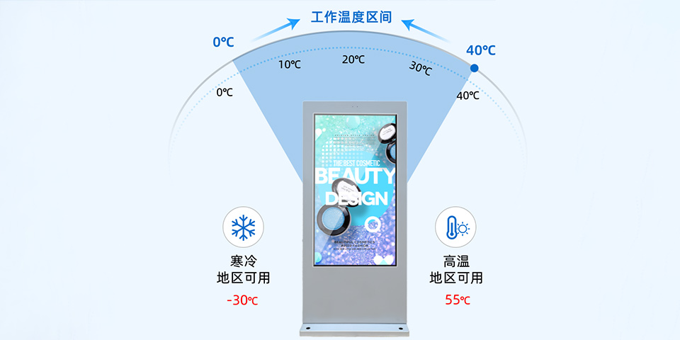 65寸银色户外立式广告机