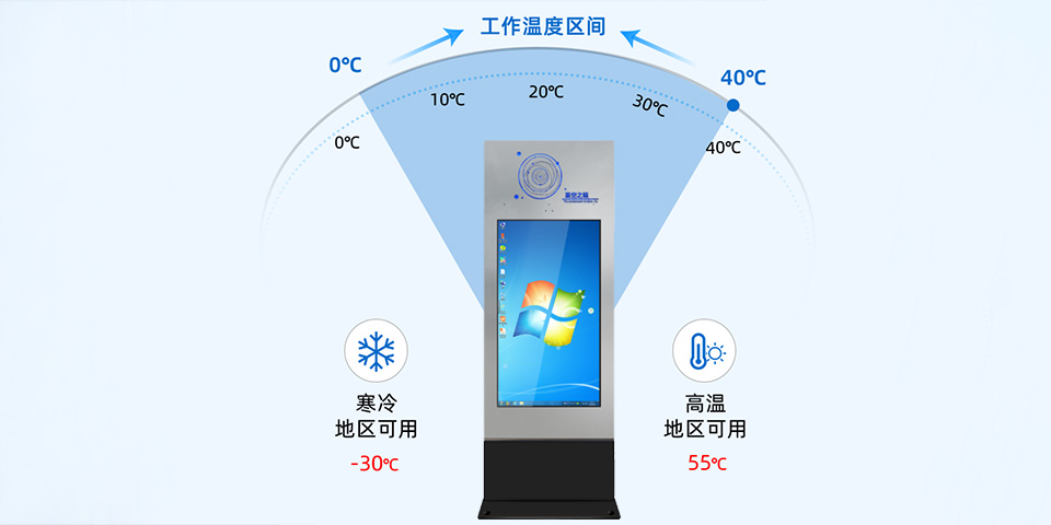 星空之镜户外落地式防水广告机